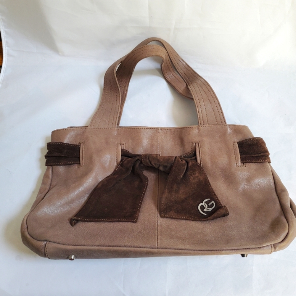 Roberta Gandolfini Leather Taupe & Brown Shoulder Bag